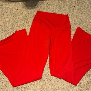 aerie cross waist flare leggings